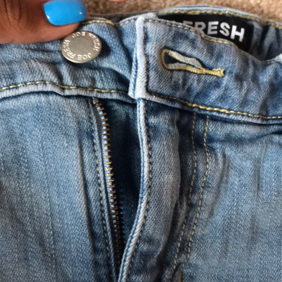 blue denim zipper up shorts - Picture 4 of 4